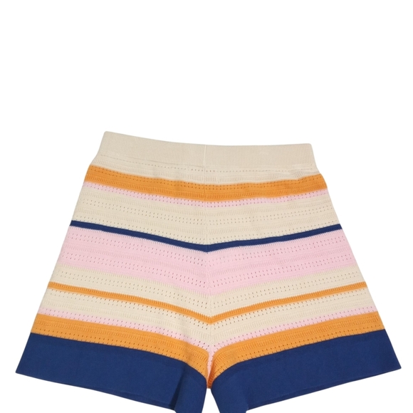 Sancia The Beria Knit Pastel Multicolor Striped  Waist Shorts - Picture 4 of 4